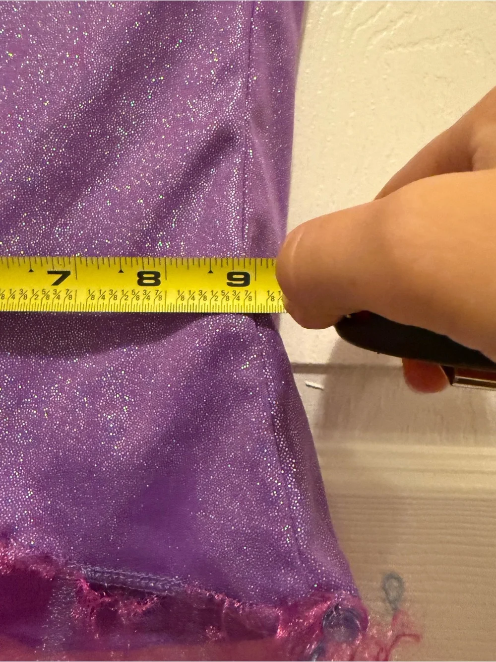 Purple Mermaid Skirt with Ruffled Hem